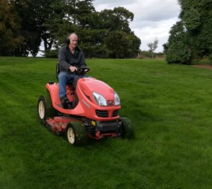 Cutting grass in Bexhill