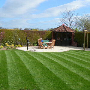 Lawn with stripes in Bexhill